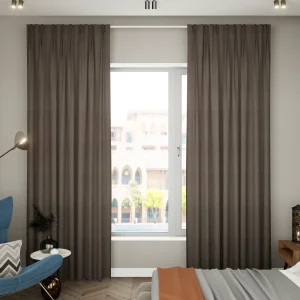 Fabric Curtain - Pinch Pleat - Mocha